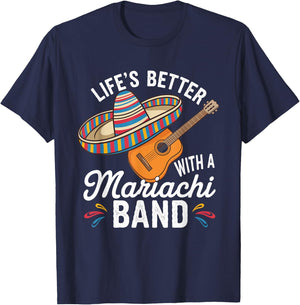 Traditional Mexican Cultural Music Mariachi Lover Fiesta T-Shirt - T-Shirt | Navy