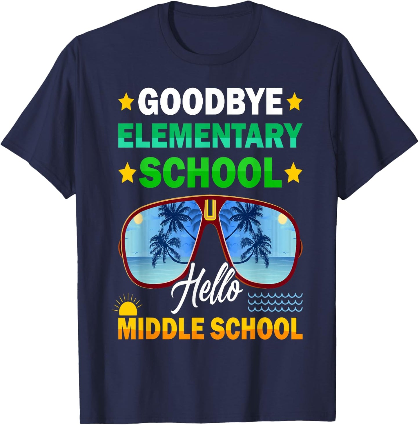 Goodbye Elementary School On My Way To Middle School Boys T-Shirt - T-Shirt | Navy
