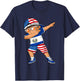 Half American Half Salvadoran Boy Kid El Salvador Flag T-Shirt - T-Shirt | Navy