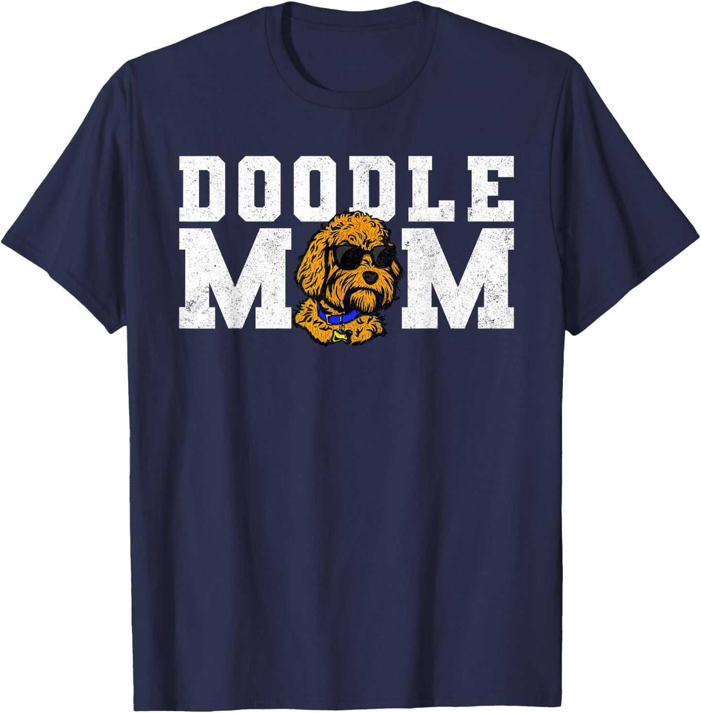 Doodle MomFunny Goldendoodle Best Dog Mom Ever Mother's Day T-Shirt - T-Shirt | Navy