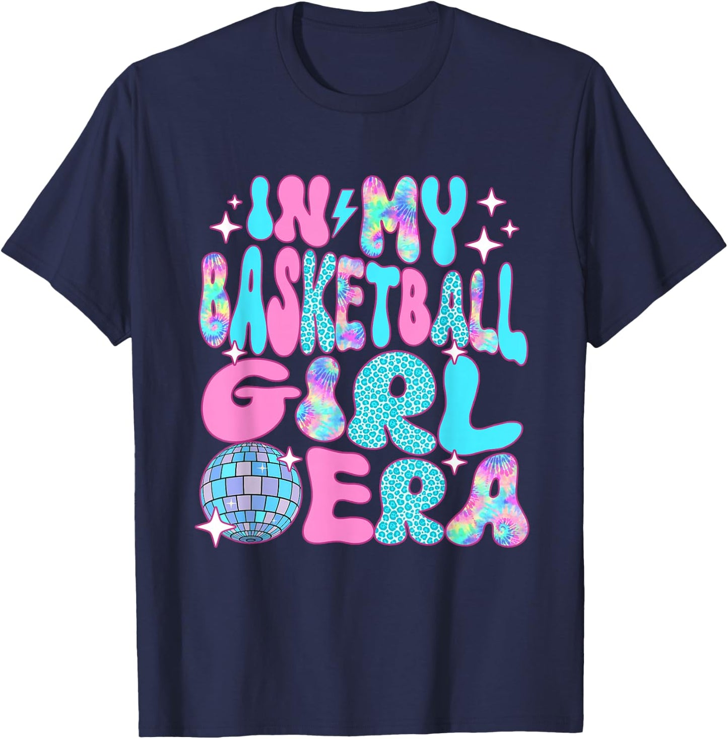 Disco In My Basketball Girl Era T-Shirt - T-Shirt | Navy