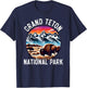 Grand Teton National Park Wyoming Hiking Adventure Bison T-Shirt - T-Shirt | Navy