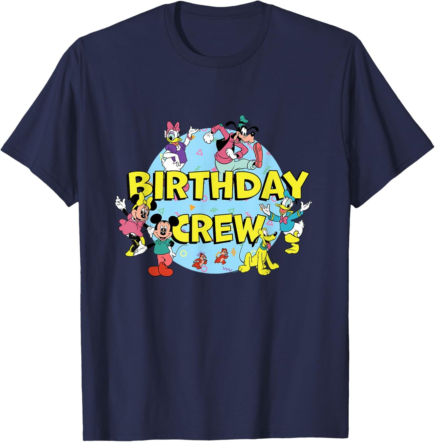 Disney Mickey and Friends Birthday Crew Party Matching T-Shirt - T-Shirt | Navy