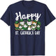 Happy St Catricks Day St Patricks Day Cat Leprechaun Funny T-Shirt - T-Shirt | Navy