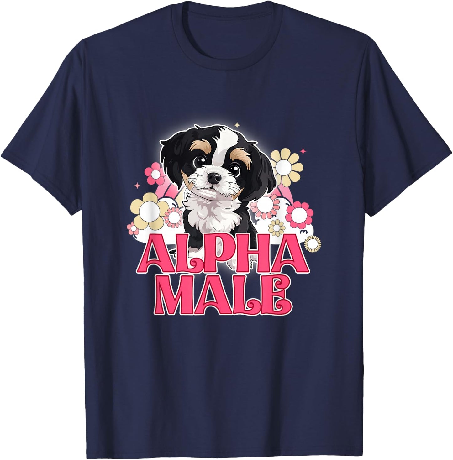 Alpha Male Dog Puppy Funny Women T-Shirt - T-Shirt | Navy