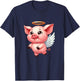 Cute Pig Angel with Wings T-Shirt - T-Shirt | Navy