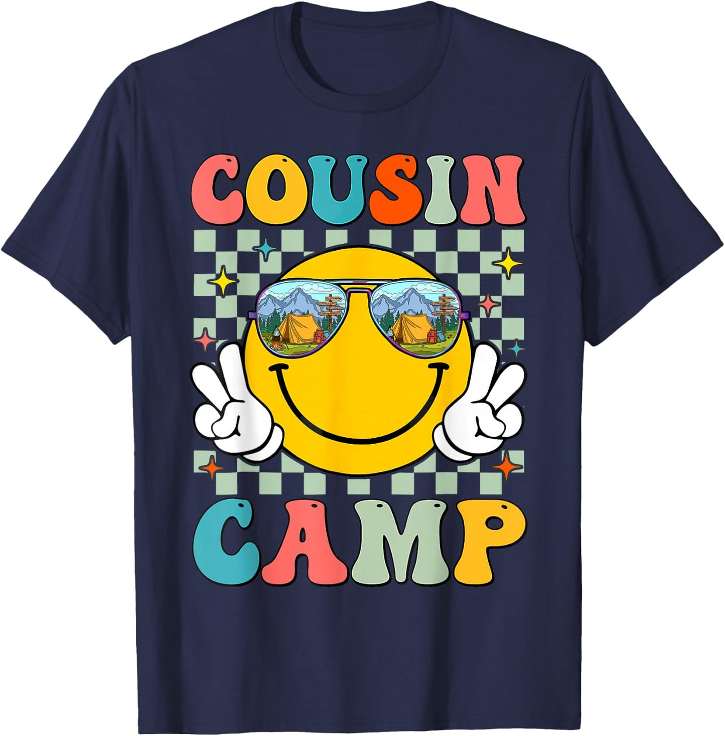 Cousin Camp Summer Travel Family Camping Vacation T-Shirt - T-Shirt | Navy