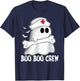 Funny Boo Crew Nurse Shirt Nurse Ghost Women Halloween T-Shirt - T-Shirt | Navy