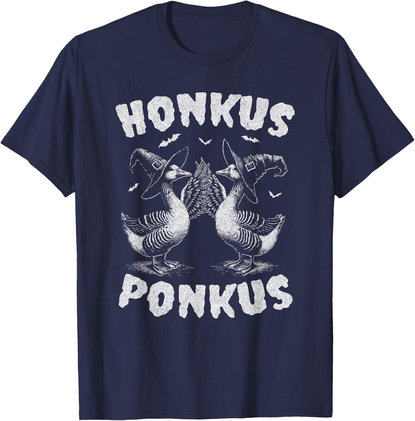 Honkus Ponkus Funny Goose Halloween T-Shirt - T-Shirt | Navy