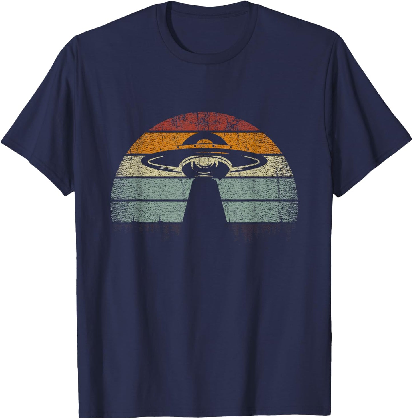 Retro UFO Alien T-Shirt - T-Shirt | Navy