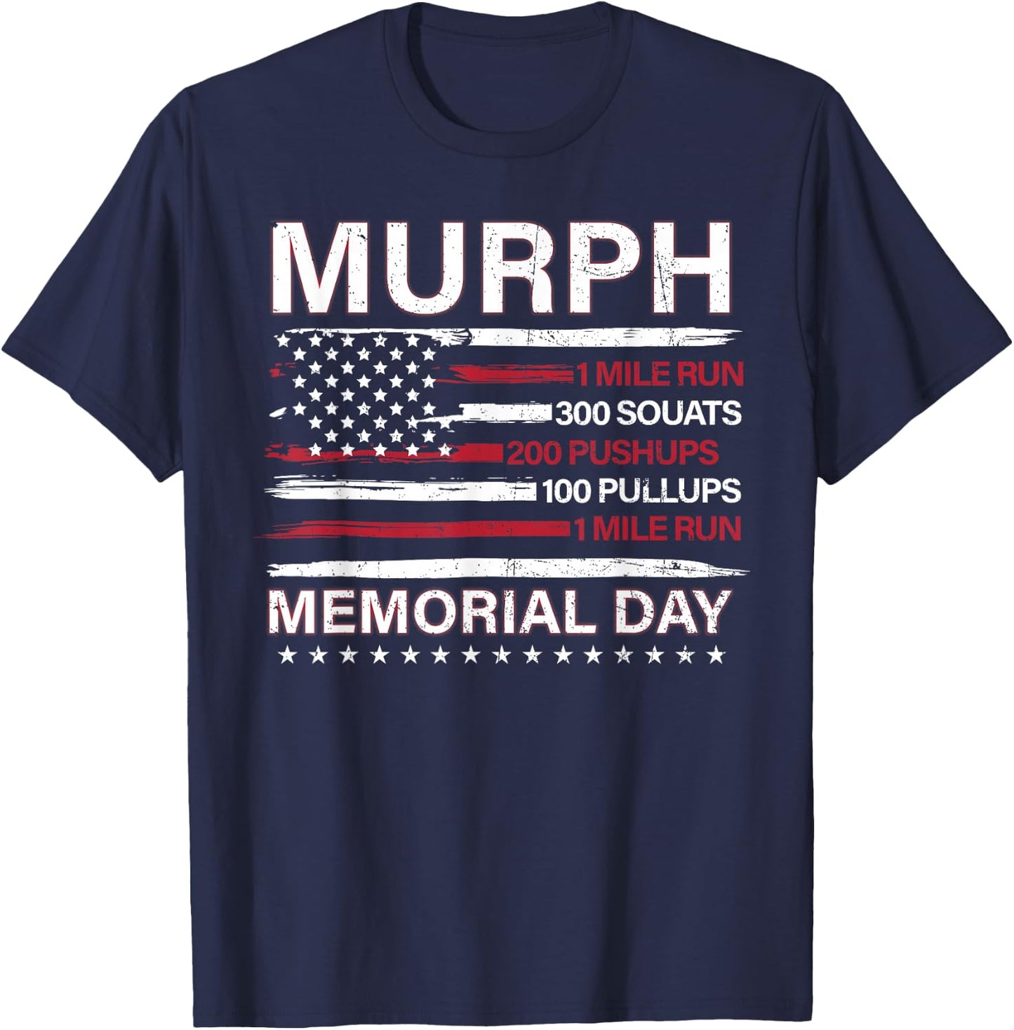 Memorial Day Murph Workout Challenge Murph T-Shirt - T-Shirt | Navy