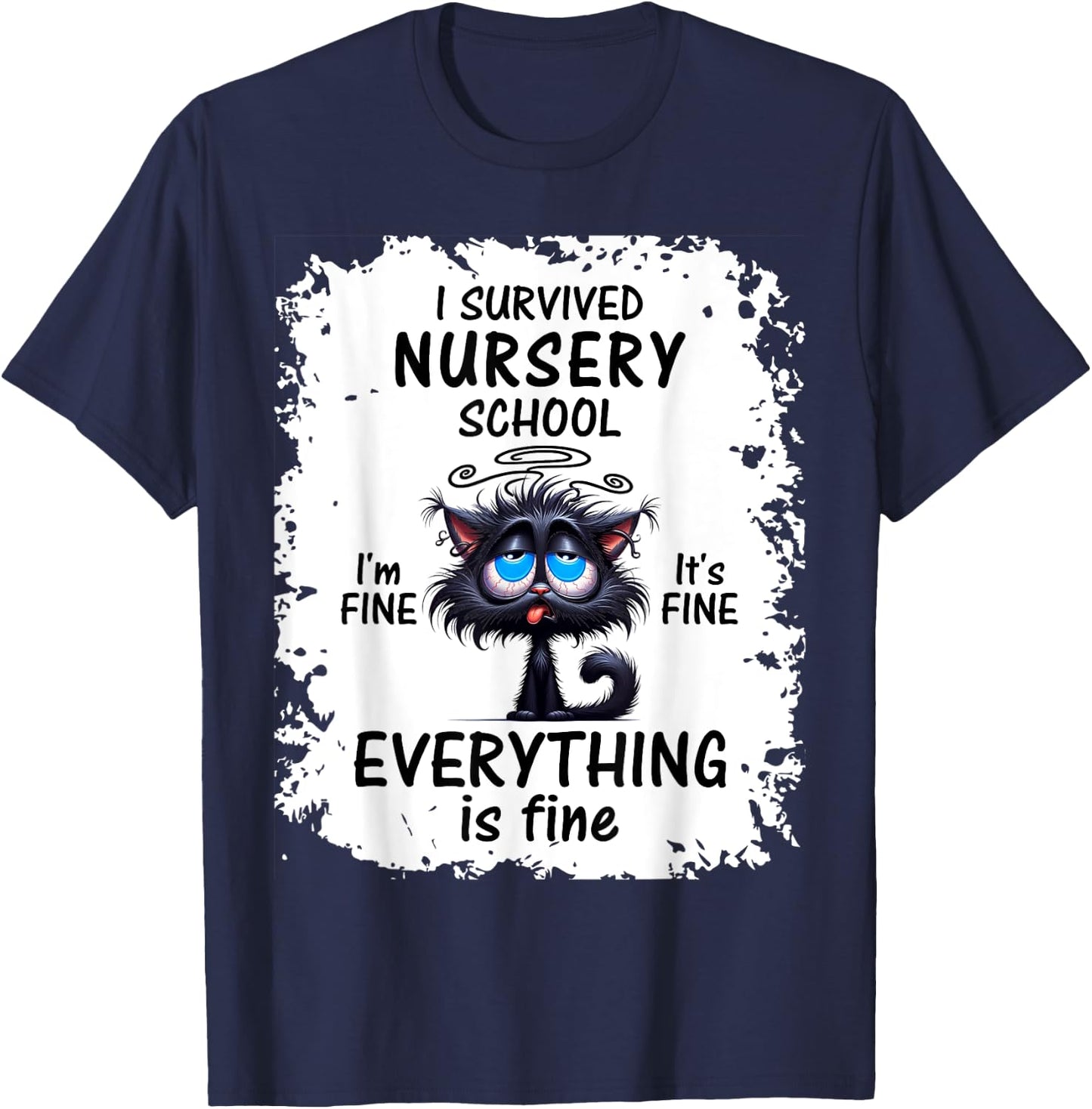 I Survived Nursery School Graduation 2025 T-Shirt - T-Shirt | Navy