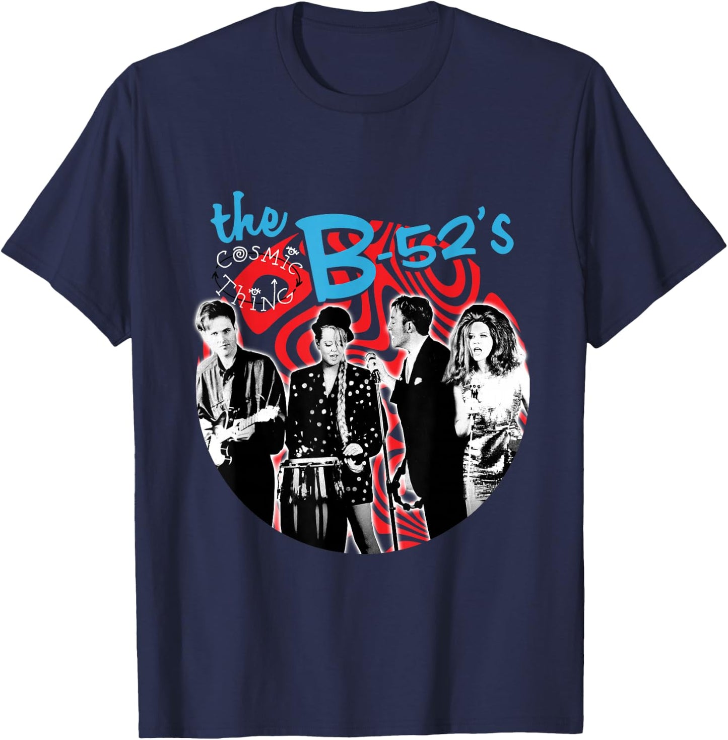 The B-52s - Cosmic Thing Swirl T-Shirt - T-Shirt | Navy