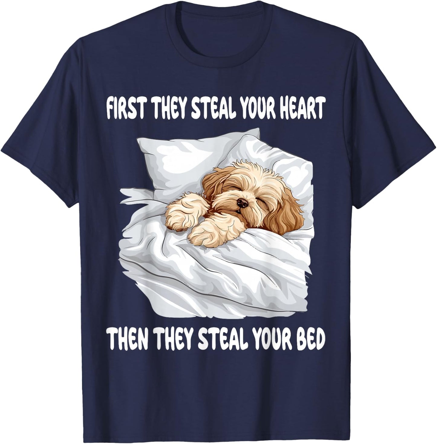 Havanese Sleeping Pajamas Nightgown T-Shirt - T-Shirt | Navy