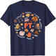 Retro Physical Therapy PT Fall Vibes Autumn Thanksgiving T-Shirt - T-Shirt | Navy