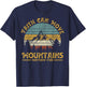 Faith Can Move Mountains Religious Christian Camping Gift T-Shirt - T-Shirt | Navy