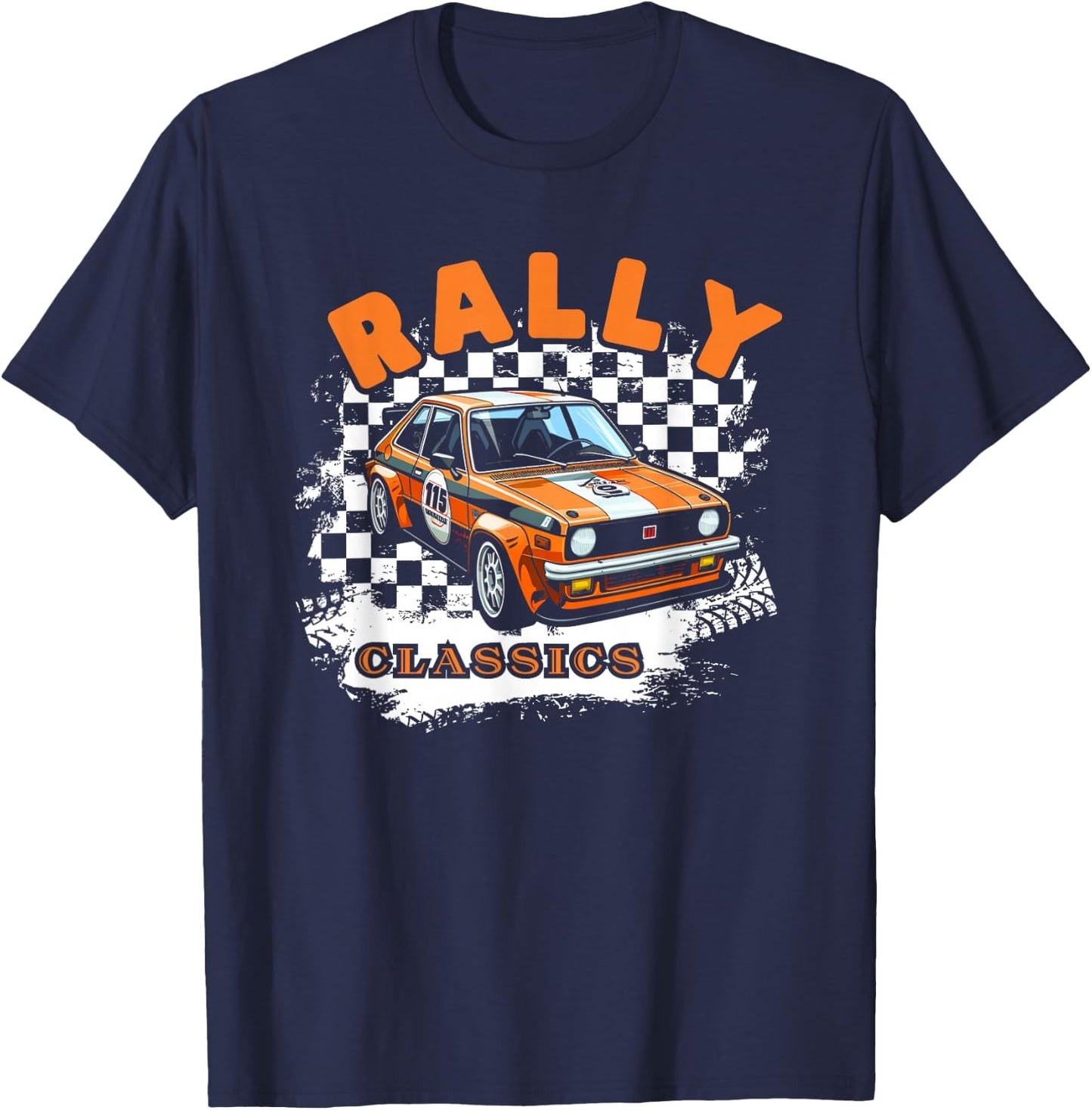 Rally Classics Shirt Car Racing Motorsport Rally Sport T-Shirt - T-Shirt | Navy