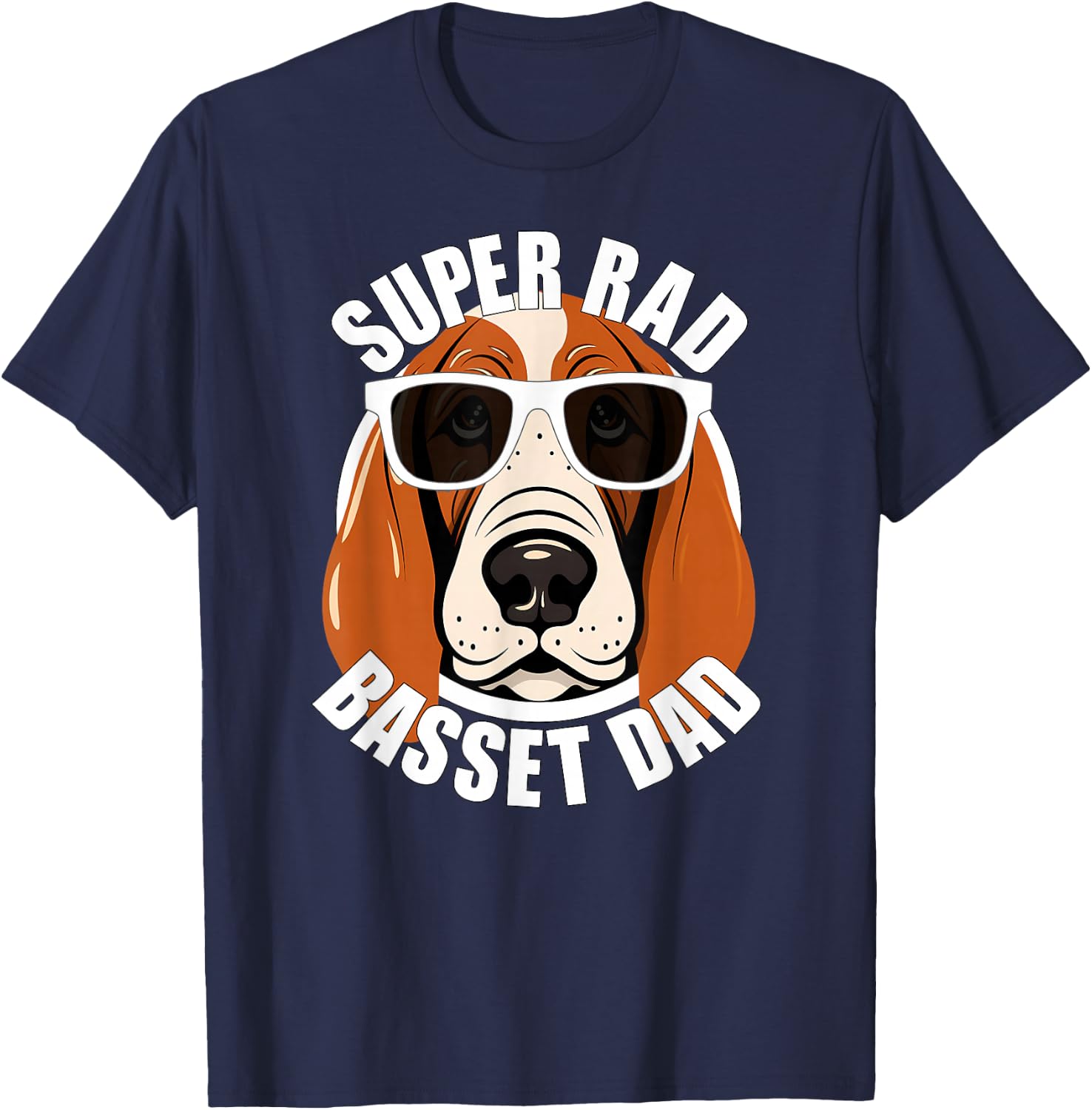 Basset Hound Dad Funny Father’s Day Men’s T-Shirt - T-Shirt | Navy