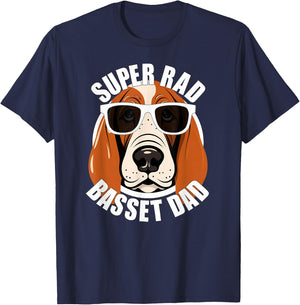 Basset Hound Dad Funny Father’s Day Men’s T-Shirt - T-Shirt | Navy