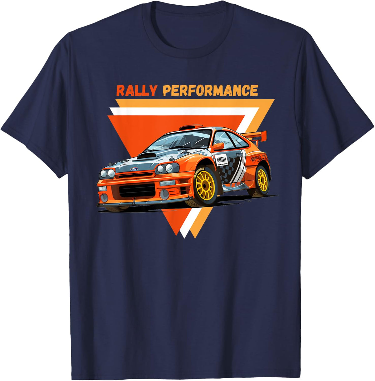 Rally Performance Shirt, Motorsport Racing Car Rally Car T-Shirt - T-Shirt | Navy