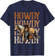 Howdy Black Cowgirl Country Western Rodeo Melanin Texas T-Shirt - T-Shirt | Navy