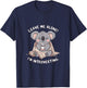 Leave Me Alone I'm Introverting Koala Funny Introvert T-Shirt - T-Shirt | Navy