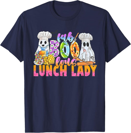 Faboolous Lunch Lady Halloween Shirt School Cafeteria Staff T-Shirt - T-Shirt | Navy
