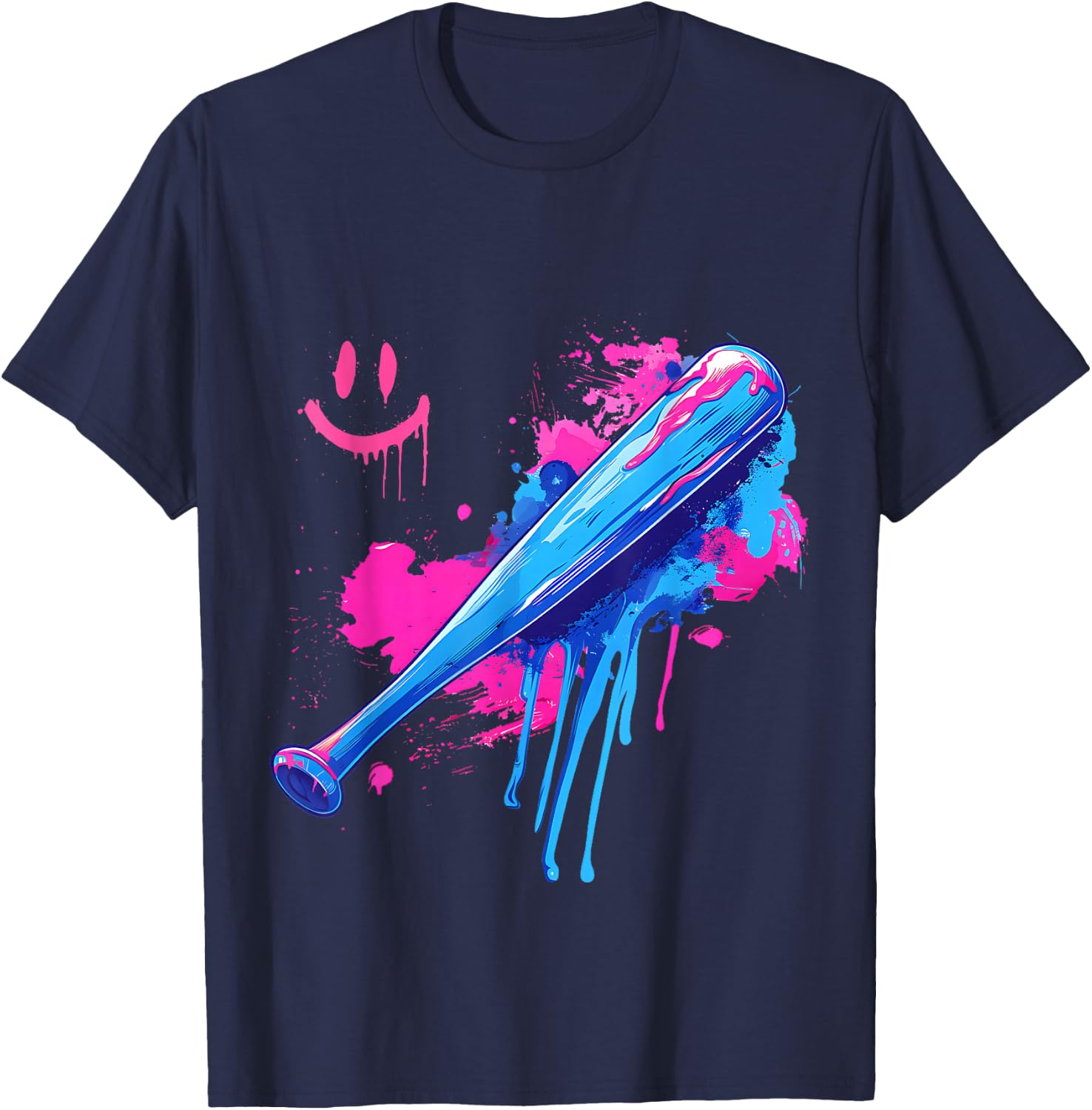 Baseball Bat with Sprinkles Drip Boys T-Shirt - T-Shirt | Navy