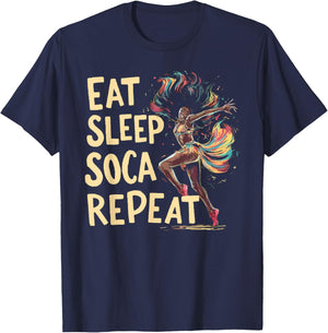 Soca Dancing Trinidad And Tobago Dancer Soca Music T-Shirt - T-Shirt | Navy
