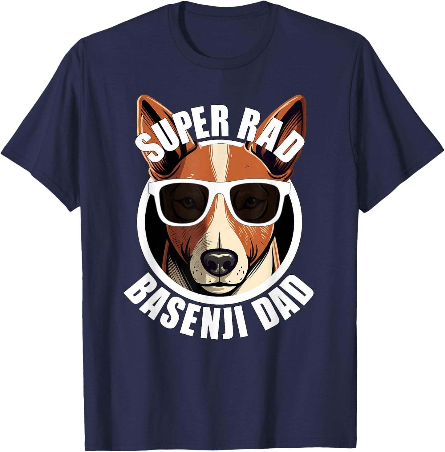 Basenji Funny Father’s Day Dog Dad Men’s T-Shirt - T-Shirt | Navy