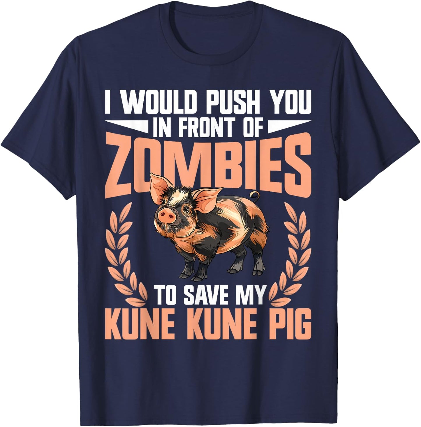 Kunekune Pig Dad Supplies Pig Breeder Kune Kune Girl T-Shirt - T-Shirt | Navy