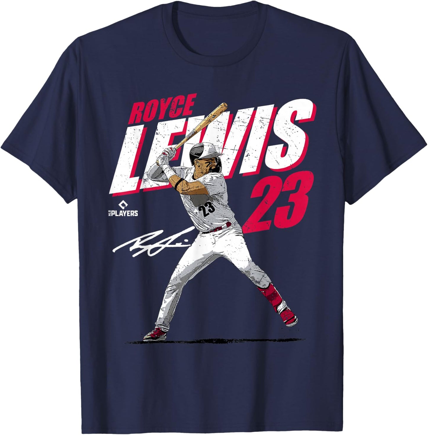 Royce Lewis | Minnesota Baseball Players | MLBRLS3001 T-Shirt - T-Shirt | Navy