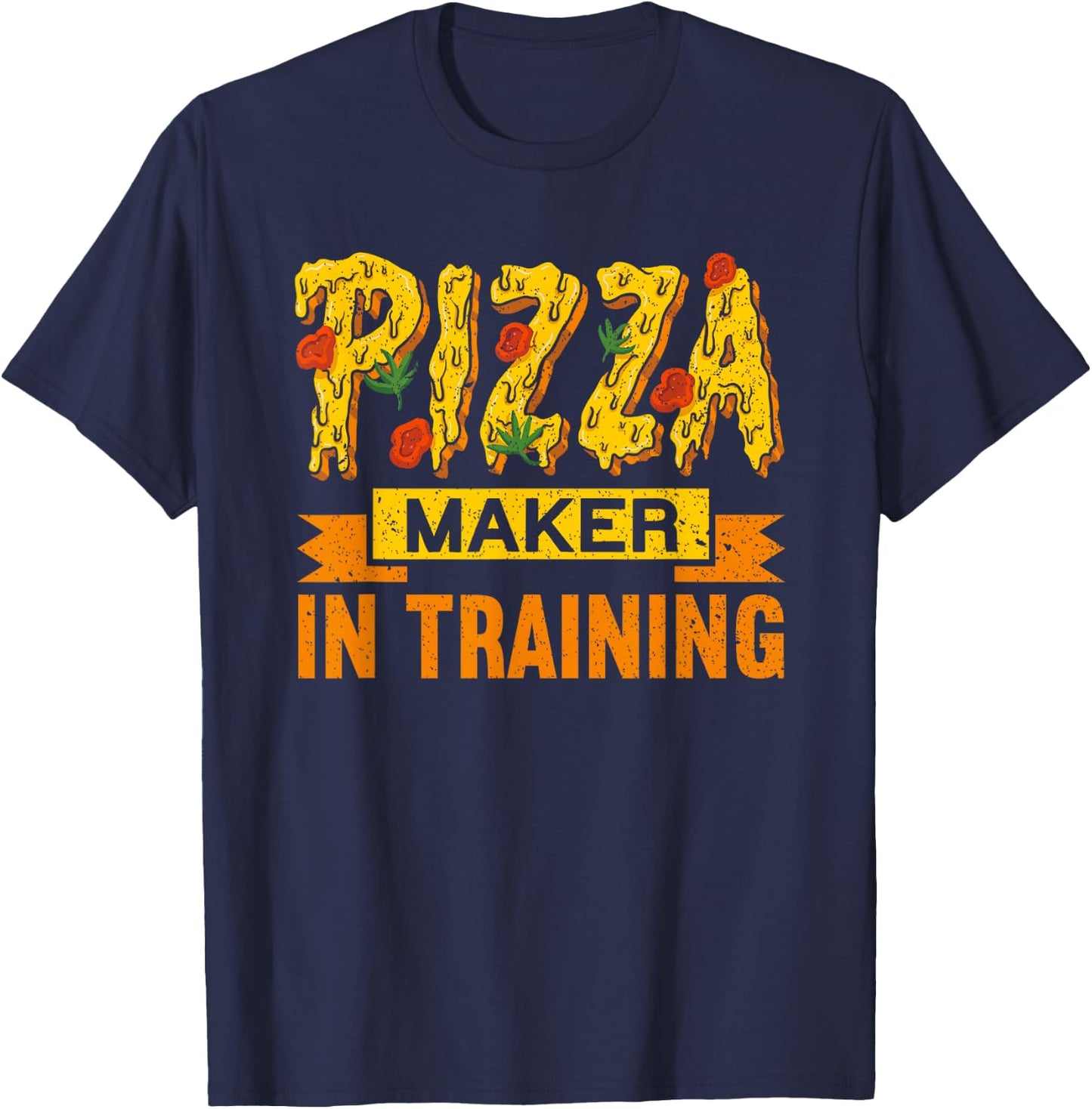 Pizza Maker In Training Kids Children Funny Pizza Making T-Shirt - T-Shirt | Navy