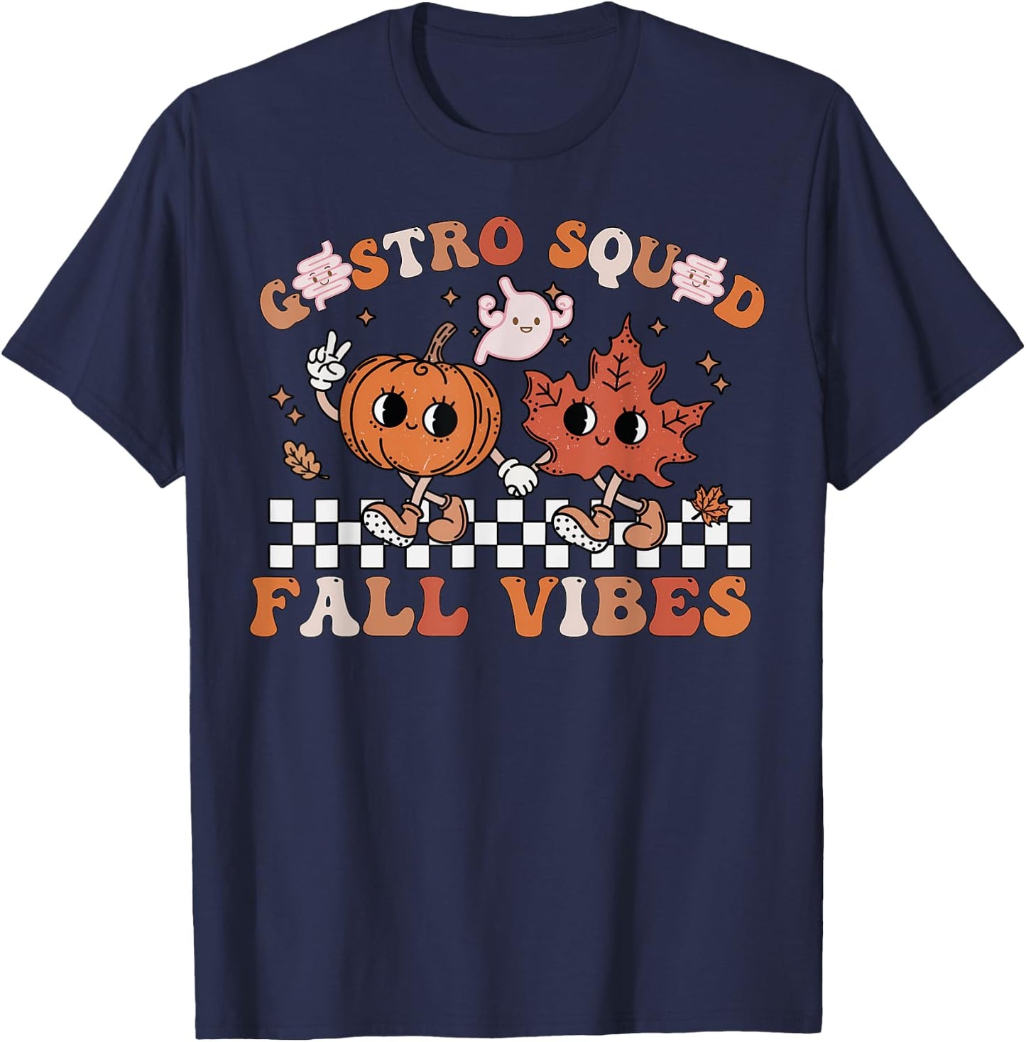Gastro Squad Halloween Fall Vibes Gastro Crew Endoscopy T-Shirt - T-Shirt | Navy