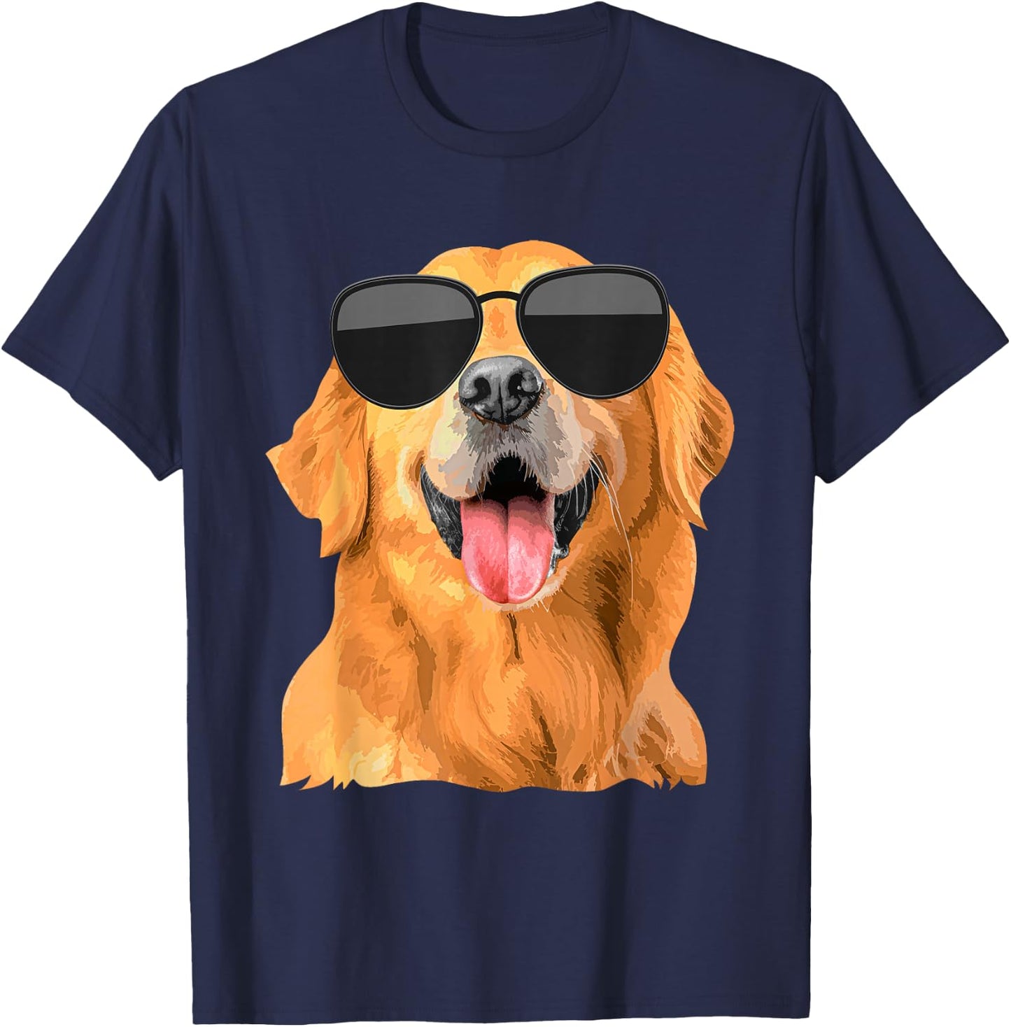 Golden Retriever Design Women Golden Retriever Lover T-Shirt - T-Shirt | Navy