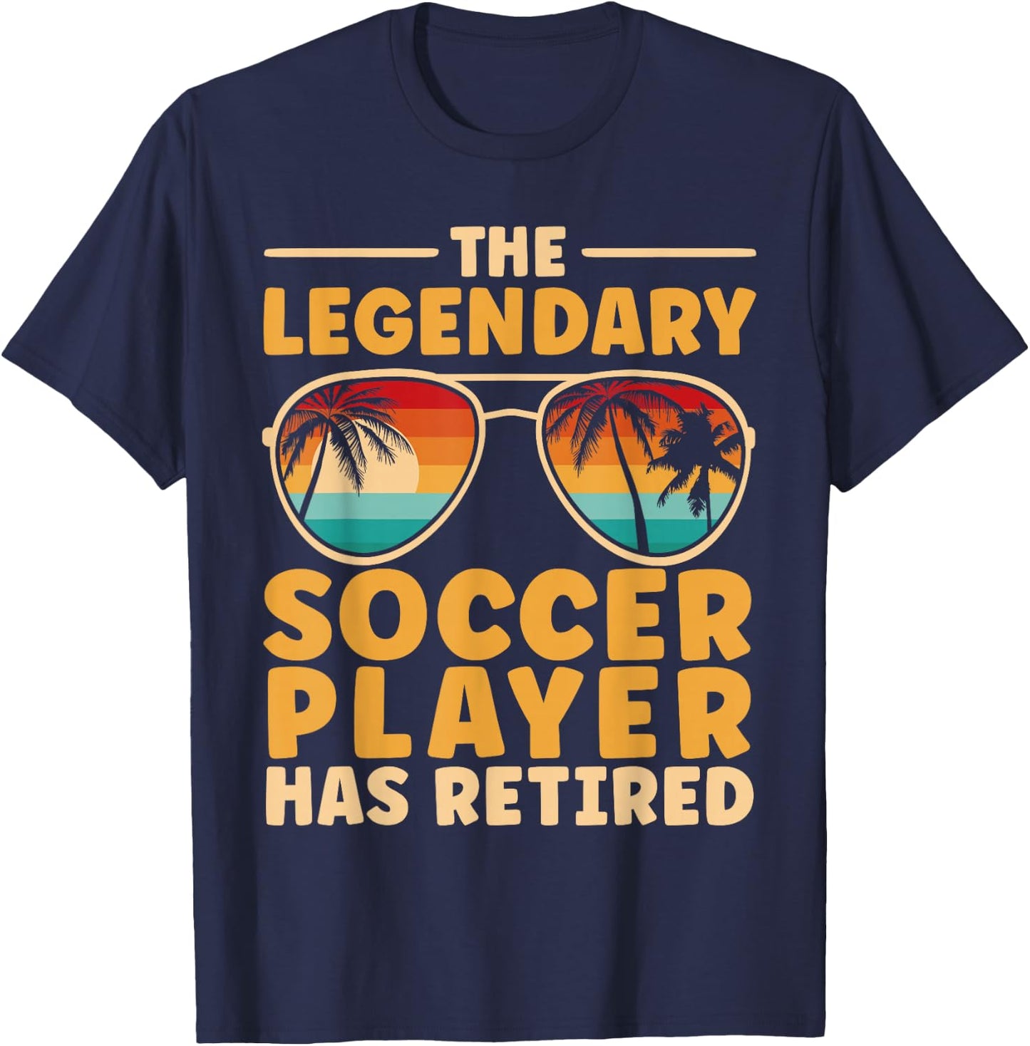 Retired Soccer Player Retirement T-Shirt - T-Shirt | Navy