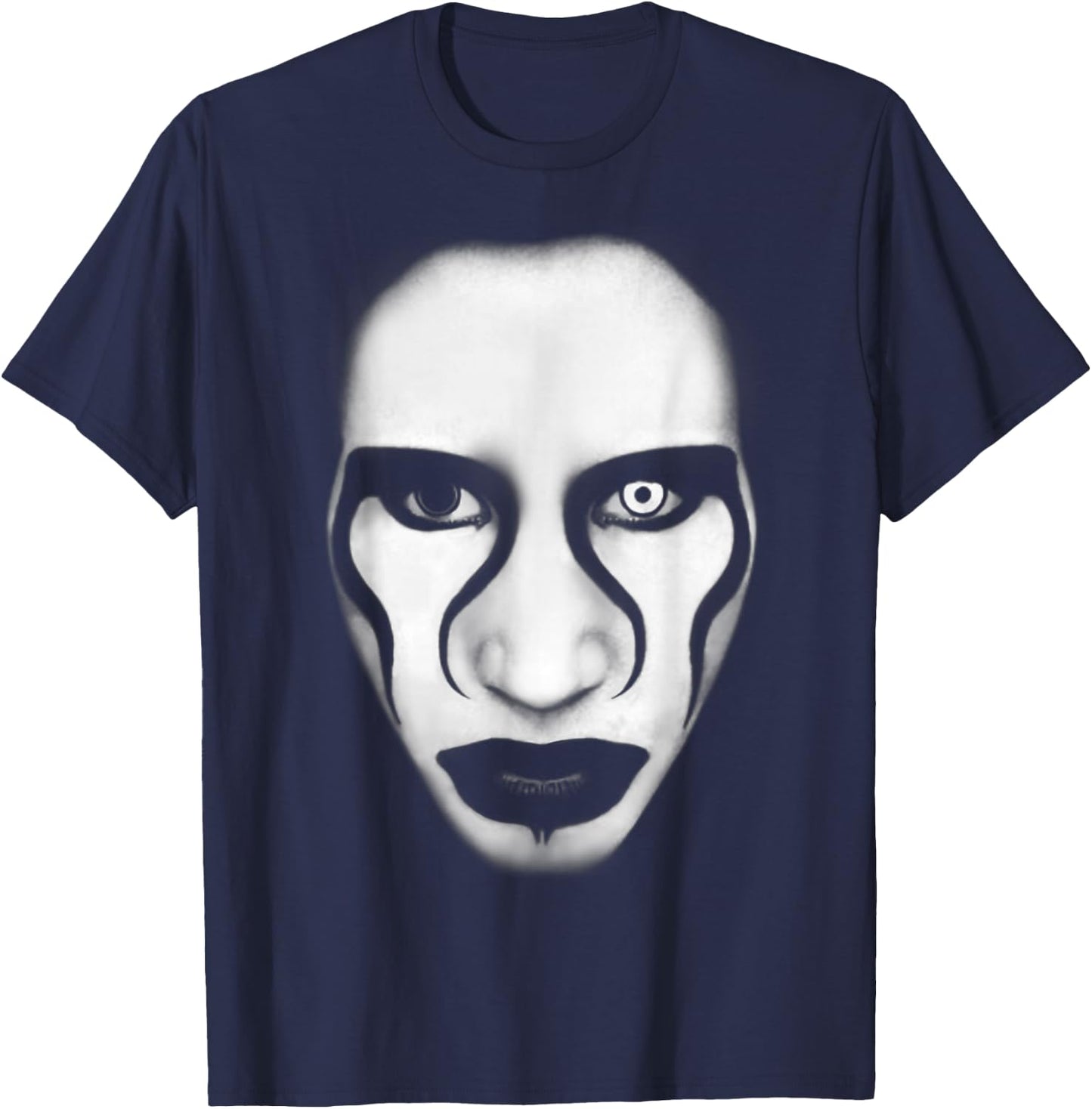 Marilyn Manson – Face And Flag T-Shirt - T-Shirt | Navy