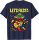 Lets Fiesta Cinco De Mayo Mexican Mariachi Taco Maracas T-Shirt - T-Shirt | Navy