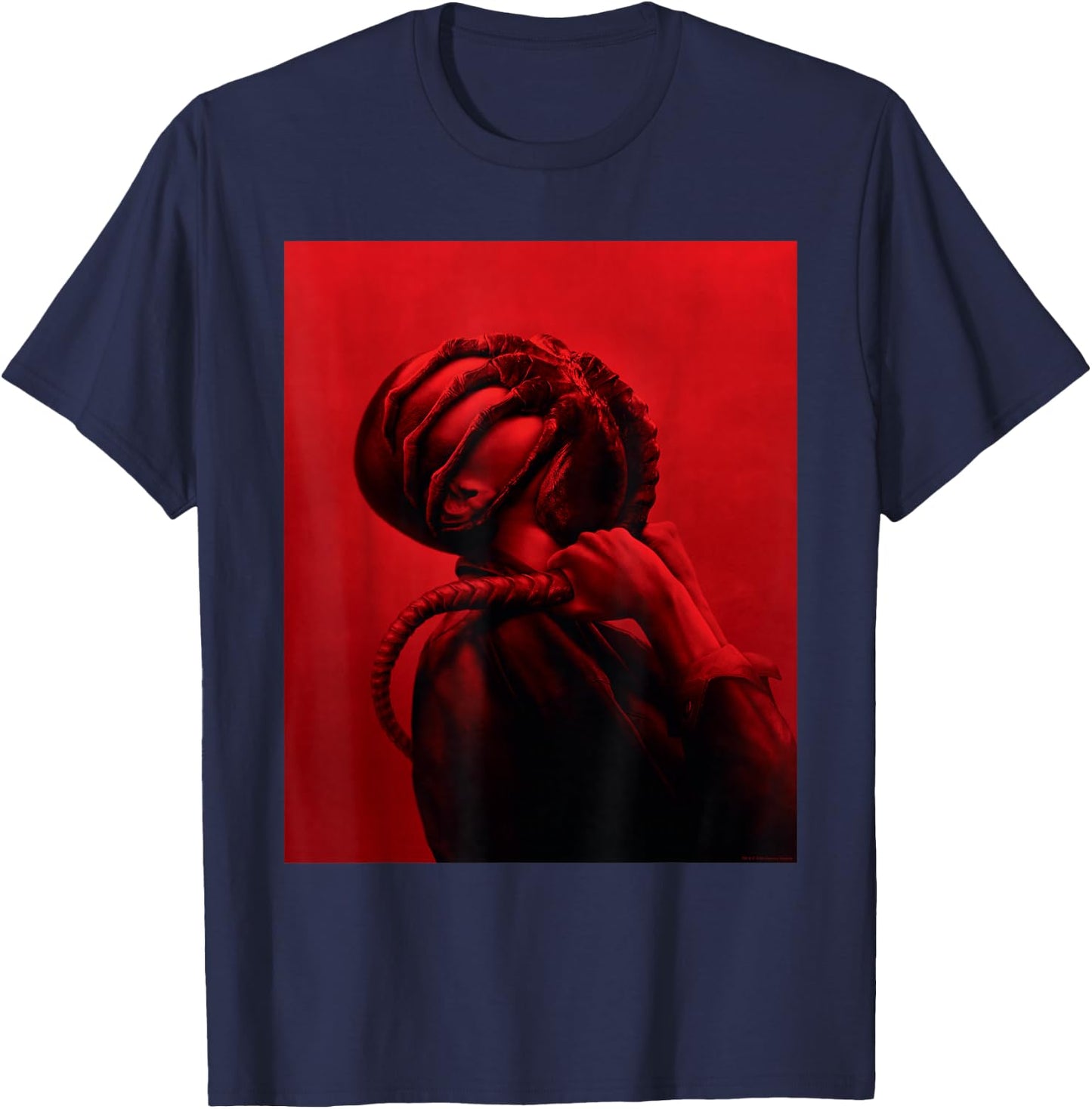 20th Century Studios Alien: Romulus Xenomorph Facehugger Attack Official Poster , Small, Black T-Shirt - T-Shirt | Navy