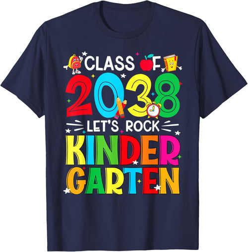 Class Of 2038 Let's Rock Kindergarten First Day Of School