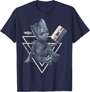 Marvel Guardians of the Galaxy Vol. 2 Groot Mixtape Sketch T-Shirt - T-Shirt | Navy