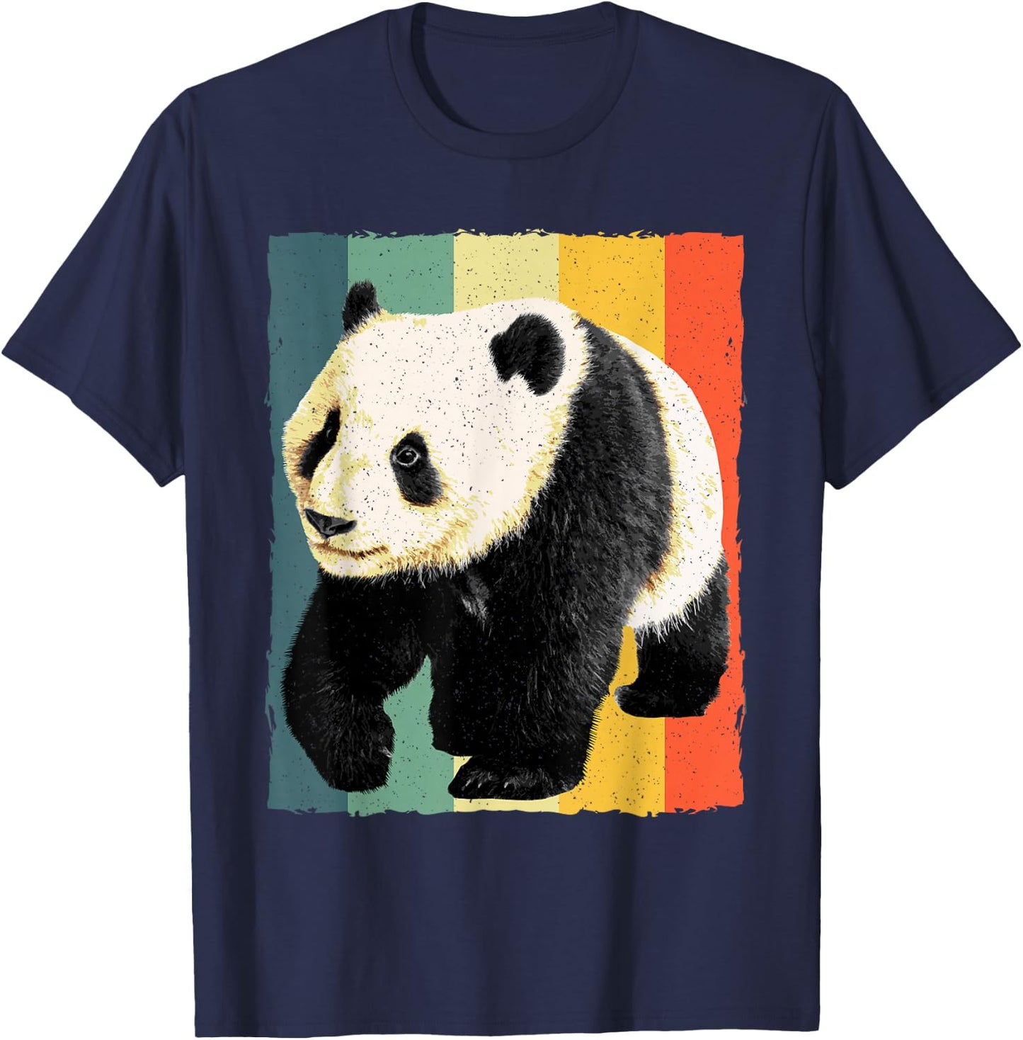 Panda Design Women Kids Giant Panda Bear Lover Panda T-Shirt - T-Shirt | Navy