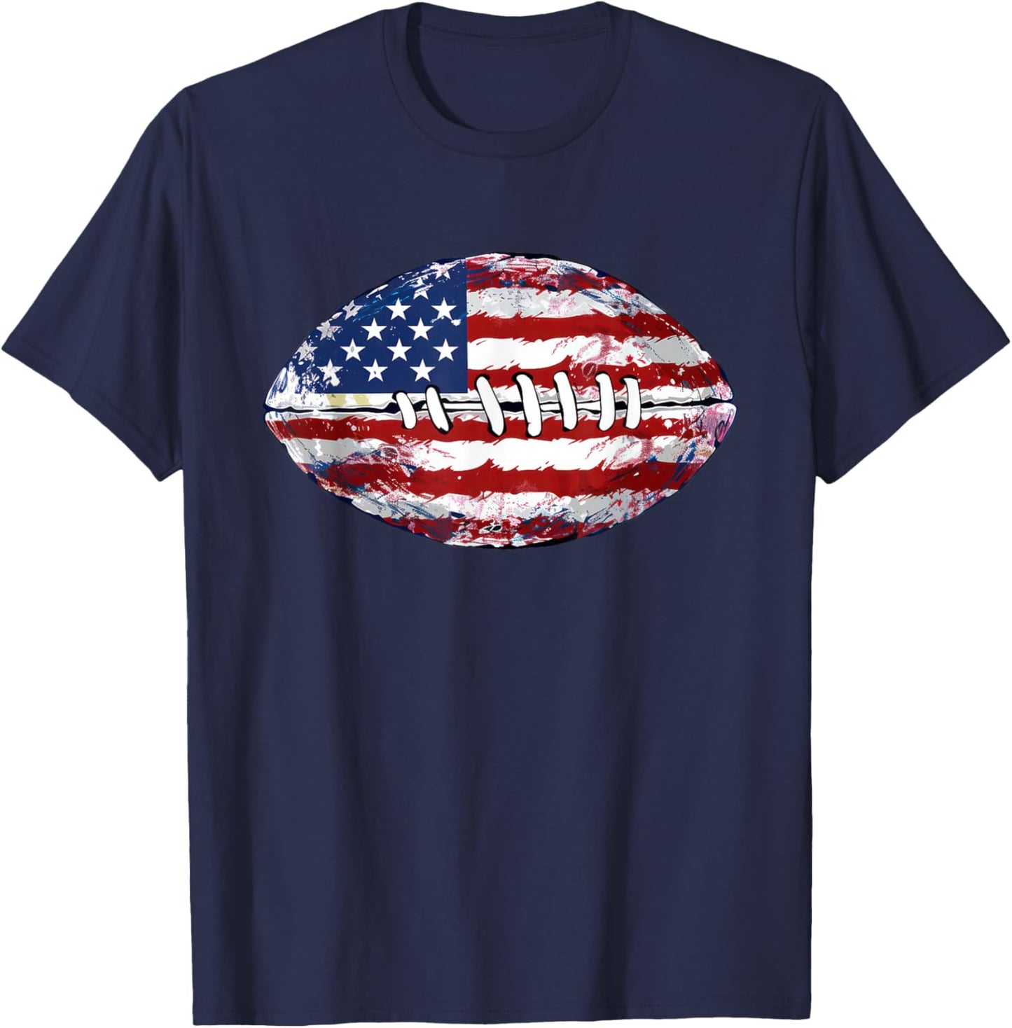 American Football USA Flag T-Shirt - T-Shirt | Navy