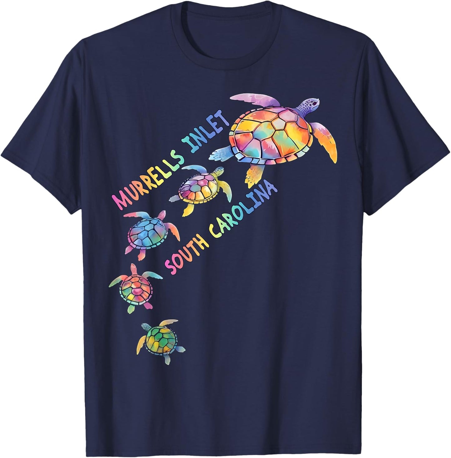 Murrells Inlet South Carolina Sea Turtle Lover Beach T-Shirt - T-Shirt | Navy