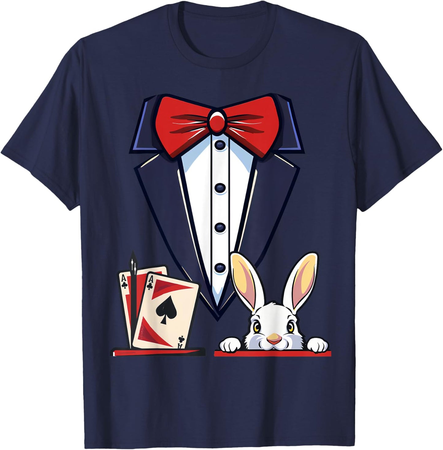 Magician Costume Halloween Magic Show Men Women Kids Boys T-Shirt - T-Shirt | Navy