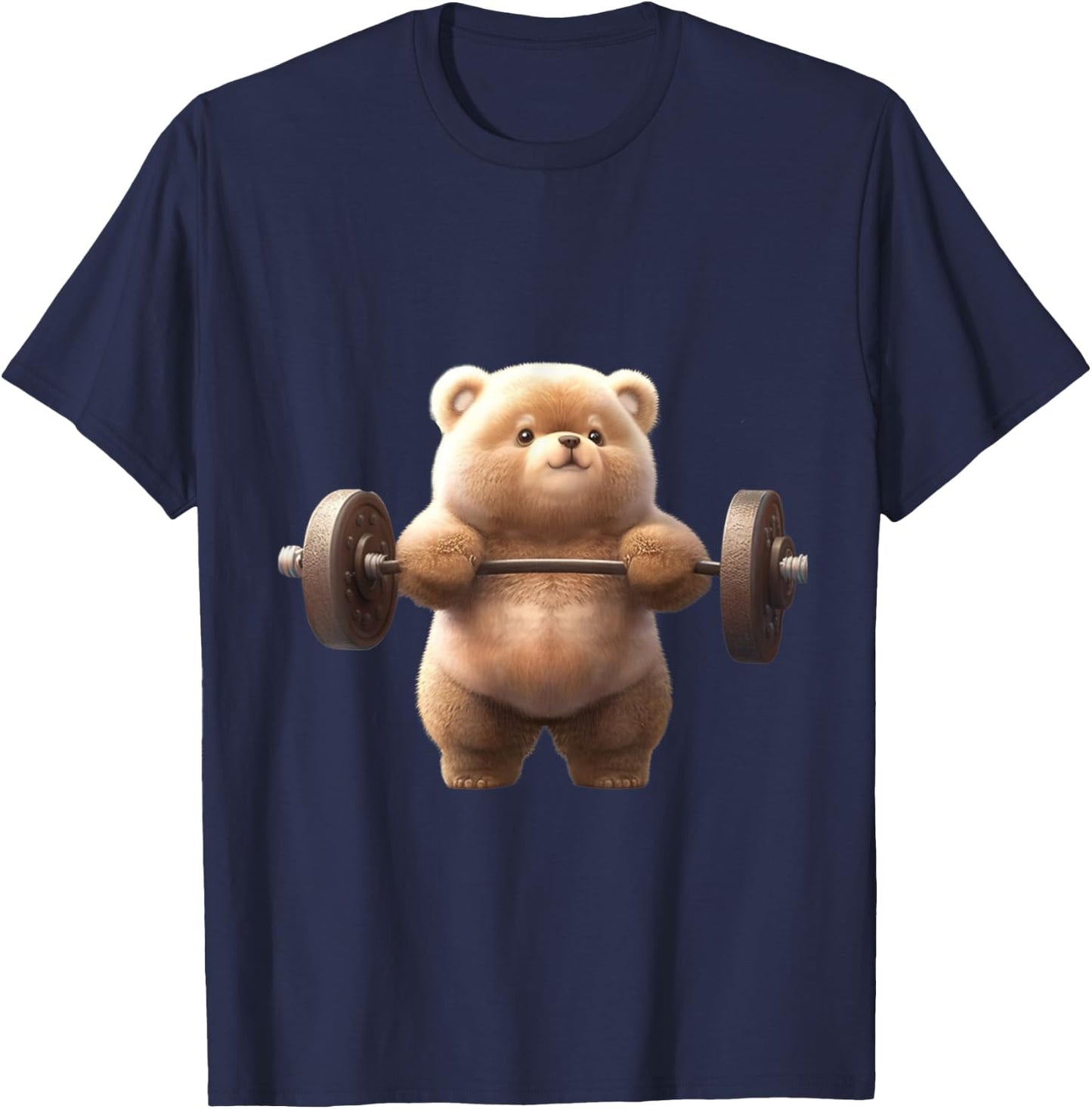 Bear Bodybuilder Weight lifting Gym Workout Sports T-Shirt - T-Shirt | Navy