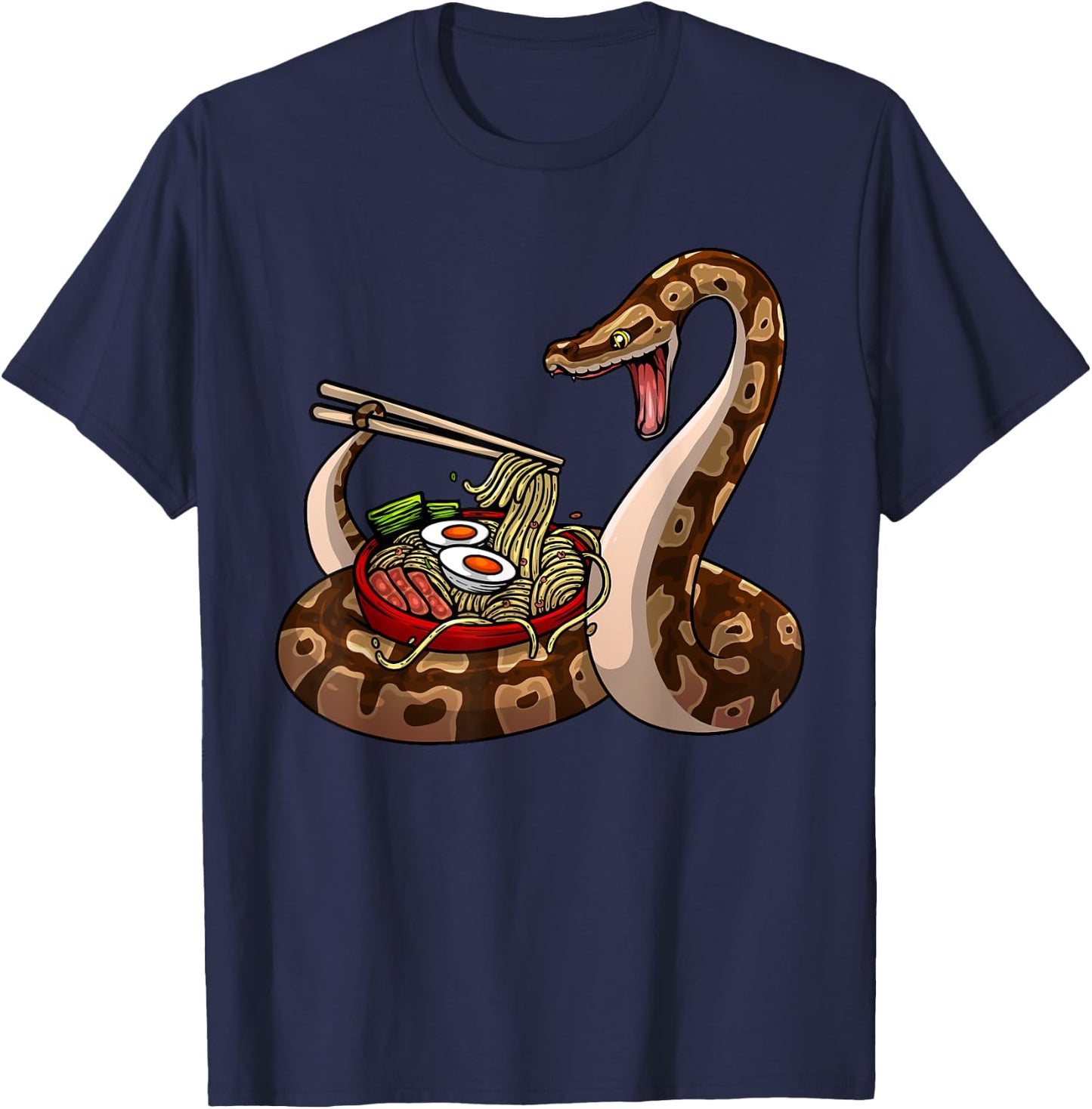 Funny Ball Python Art Women Snake Ball Python Lover T-Shirt - T-Shirt | Navy