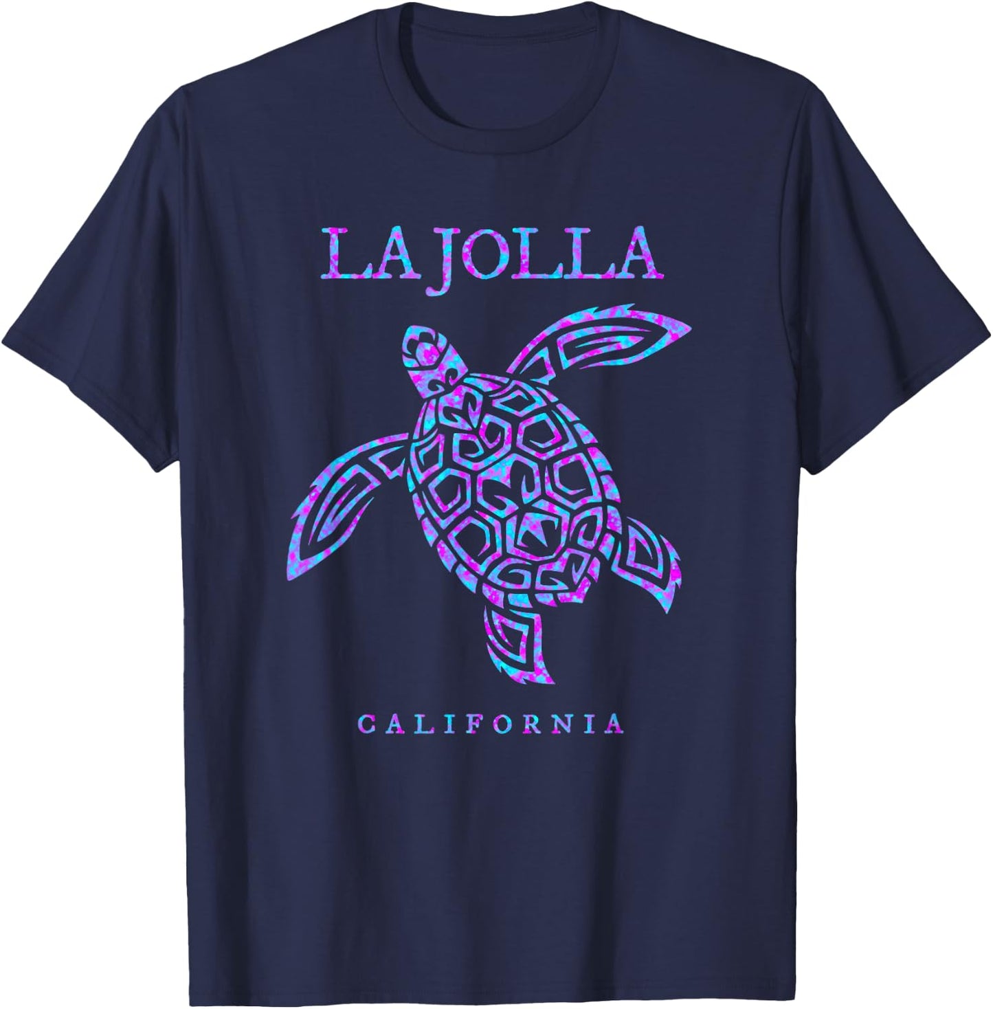 La Jolla California Sea Turtle Beach Vacation T-Shirt - T-Shirt | Navy