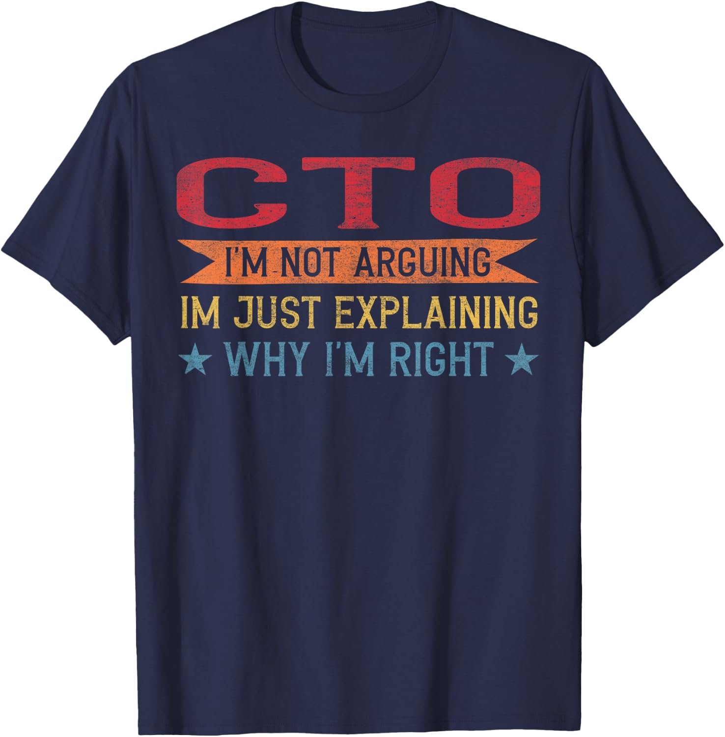 Funny CTO Gift Ideas Funny Profession Quote CTO - -Adults, Black, Small, Short Sleeve T-Shirt - T-Shirt | Navy