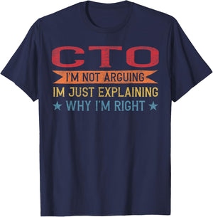 Funny CTO Gift Ideas Funny Profession Quote CTO - -Adults, Black, Small, Short Sleeve T-Shirt - T-Shirt | Navy